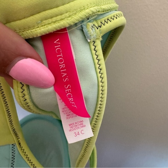 Victoria’s Secret Blue & Yellow Zipper Back Bikini Top - Picture 4 of 7